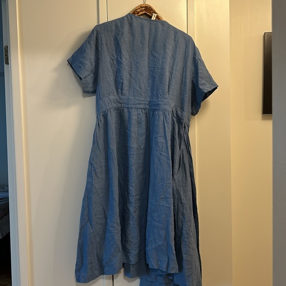 Blue Wrap Dress - Picture 2 of 10